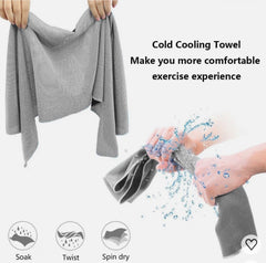 4 Pack Cooling Towels (40"x12"), Soft Breathable Microfiber Ice Towel for Neck Face Gym Towel for Working Out Yoga Sport Running