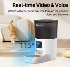 Automatic Cat/Dog Feeder Food Dispenser Pet Remote Control Auto With Camera Video And Smart Voice Recorder Remote