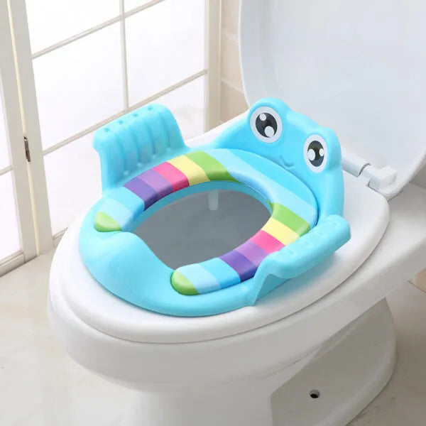 Baby Toilet Training Seat for Toddlers – Non-Slip Soft Potty Chair for Kids Aged 1-6 - Blue