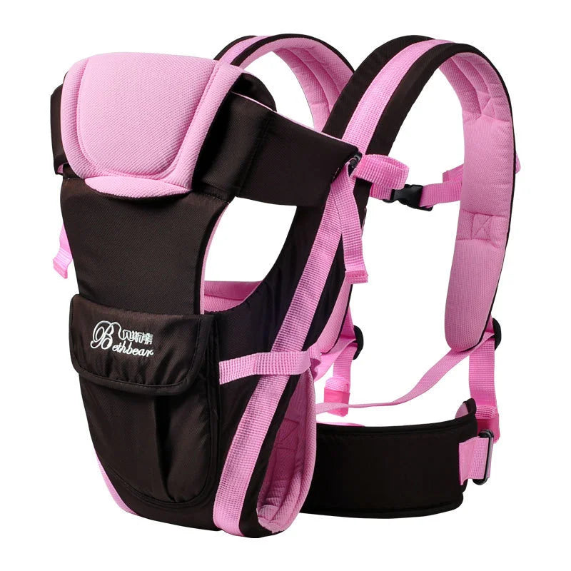 Double Shoulder Baby Carrier with Hip Seat – 4-in-1 Ergonomic Carrier for Newborn to Toddler - Blue