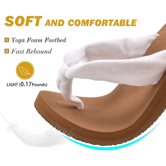 Flip Flops for Women with Arch Support Yoga Mat Comfortable Summer Beach Walking Thong Cushion Sandals Slip On Indoor Outdoor