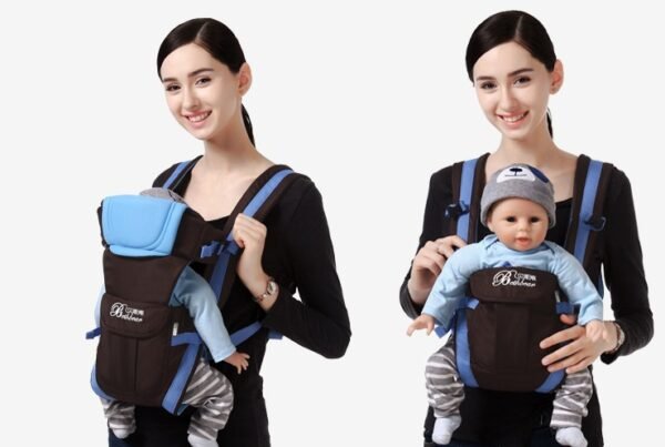 Double Shoulder Baby Carrier with Hip Seat – 4-in-1 Ergonomic Carrier for Newborn to Toddler - Image 3
